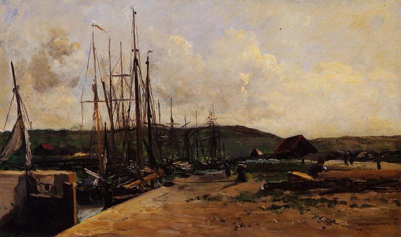Charles-Francois Daubigny Fishing Port oil painting image